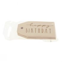 Artikel Gavemærker trykt papir Happy Birthday 4×7cm 24 stk