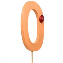 Artikel Nummerpropper fødselsdag 0 blomsterpropper træ 27,5cm 16 stk