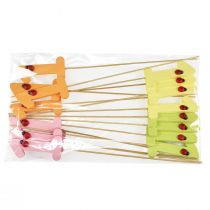 Artikel Nummerstik fødselsdag 1 blomsterstik træ 27,5cm 16 stk