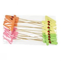 Artikel Nummerpropper fødselsdag 4 blomsterpropper træ 27,5cm 16 stk