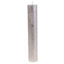 Artikel Taper stearinlys stort platinmønster glitter Ø50×H300mm 4 stk