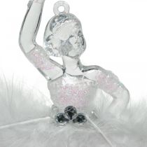 Trædekorationer, adventsdekorationer, ballerina vedhæng 12,5-14cm 3 stk.