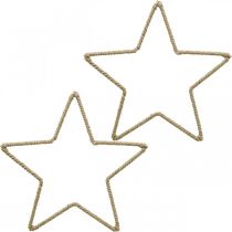 Artikel Adventsdekoration, juledekorationsstjerne, dekorativ stjernejute B20cm 5 stk