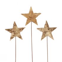 Artikel Dekorative stjerner til at klæbe træbark dekorationsstjerner Advent 22cm 24 stk