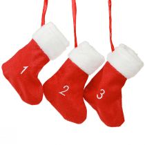 Artikel Adventskalender til udfyldning af støvler filt rød hvid 155cm