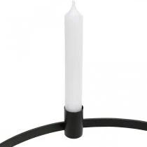 Artikel Lysring stang stearinlys lysestage metal sort Ø35cm