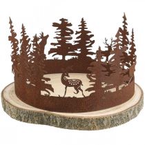 Deer Deco Forest Patina Deco Træbark Naturlig Ø25-27cm