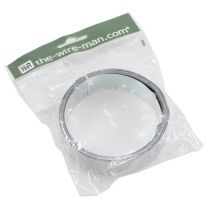 Artikel Flad aluminiumstråd, sølv, 30 mm x 3 m - blomstertråd, dekorativ tråd, hobbytråd, aluminiumstråd, bøjelig tråd