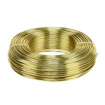 Aluminiumstråd Ø2mm 500g 60m guld