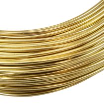 Artikel Gylden aluminiumstråd 2 mm 500 g 60 m til hobbyarbejde og dekoration
