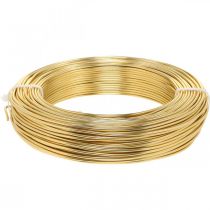 Artikel Aluminiumstråd guld Ø2mm deco wire håndværkstråd rund 500g 60m