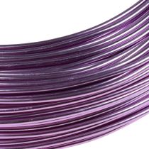 Artikel Lilla aluminiumstråd, 2 mm, til smykker og dekoration, lavendelfarvet hobbytråd, 500 g - 60 m