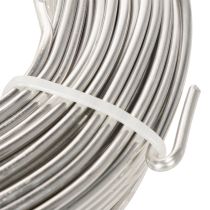 Artikel Aluminiumstråd, sølv, 3 mm, hobbytråd til kreative projekter, 1 kg