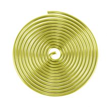 Aluminiumssnegl metalsnegl guld 2mm 120cm 2stk
