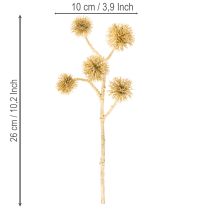 Artikel Kunstig ravfrugtgren, gulddekoration, 26 cm bundt med 6