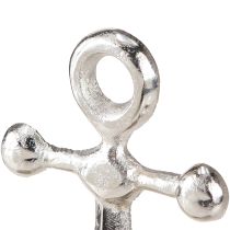 Artikel Ankerdekoration Metal på træbase Sølv Natur H21cm