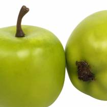 Artikel Dekorative mini æbler grønne gule kunstige H4,3cm Ø3,6cm 24 stk
