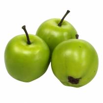 Dekorativ frugt mini æble kunstig grøn 4,5cm 24stk