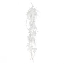Artikel Asparges kunstige asparges bregne hvid glitter vinter dekoration 105cm