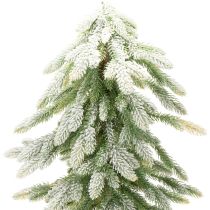 Artikel Kunstigt grantræ med snedekoration, vinter og jul, 95 cm