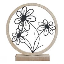 Artikel Metal blomster borddekoration træ metal fjeder dekoration H19cm