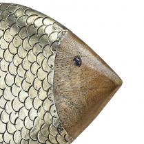 Artikel Træ metal dekorativ fisk maritim messing 33x11,5x37cm