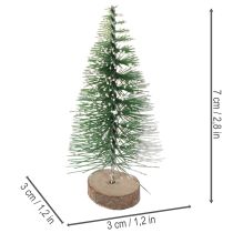 Artikel Kunstige mini juletræer som bordpynt til jul, snedækkede, 6 cm, 12 stk.