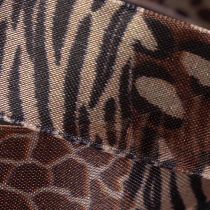 Artikel Dekorativt bånd, dyreprint, leopardmønster, gavebånd, 25 mm bredt, 20 m langt