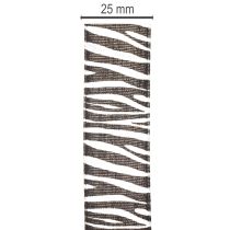 Artikel Gavebånd med zebraprint, 25 mm bredt, 20 m langt