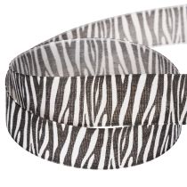 Artikel Gavebånd med zebraprint, 25 mm bredt, 20 m langt