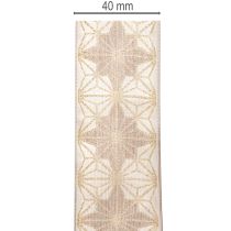 Artikel Dekorativt bånd med stjerner, gavebånd med formstabil kant, 40 mm bredt, 20 m langt