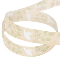 Artikel Bånd til konfirmation, nadver og dåb - Beige, 25 mm bredt, 20 m langt