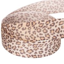 Artikel Gavebånd med dyreprintet leopard, 25 mm bredt, 18 m langt