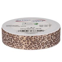 Artikel Gavebånd med dyreprintet leopard, 25 mm bredt, 18 m langt