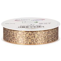 Artikel Leopardprint gavebånd til kreativ dekoration og blomsterdekoration, 25 mm x 20 m