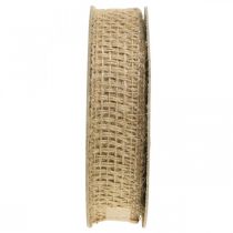 Artikel Deco bånd jute natur 25mm jute bånd gave bånd rustik 10m