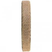 Dekorationsbånd jute pink, naturligt 12mm jutebånd til at dekorere 10m