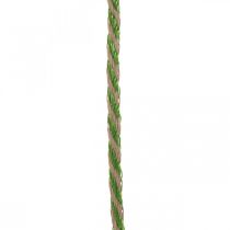 Dekorationsbånd hørgrønt, naturligt 4mm gavebånd dekorativt bånd 20m