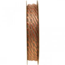 Snor, pyntebånd, smykkesnor Kobber-naturfarver L20m Ø4cm