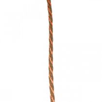 Snor, pyntebånd, smykkesnor Kobber-naturfarver L20m Ø4cm