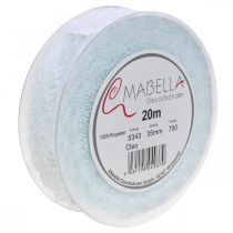 Artikel Bånd med blonder, bryllupsdekoration, dekorationsbånd Hvid B35mm L20m