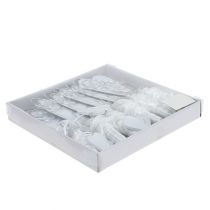 Artikel Bænkophæng med rør og hjerte 18cm 6stk