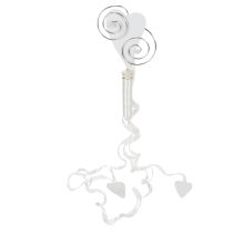 Artikel Bænkophæng med rør og hjerte, 18 cm, 6 stk.
