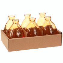 Artikel Løgvase glas minivaser orange Ø7cm H12cm 6 stk