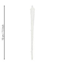 Artikel Juletræspynt, istapper, glaspynt til ophængning, 19 cm, 3 stk.