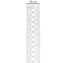 Artikel Dekorativt blondebånd, bomuld, til kreativt design, 18 mm, 10 m
