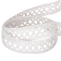 Artikel Dekorativt blondebånd, bomuld, til kreativt design, 18 mm, 10 m