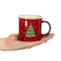 Artikel Julekrus med juletræsmotiv, 9 cm