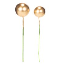 Artikel Kunstige gyldne bærkugler på tråd til festlige arrangementer, 2 cm, 48 stk.