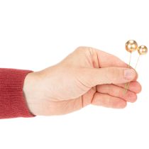 Artikel Kunstige gyldne bærkugler på tråd til festlige arrangementer, 2 cm, 48 stk.